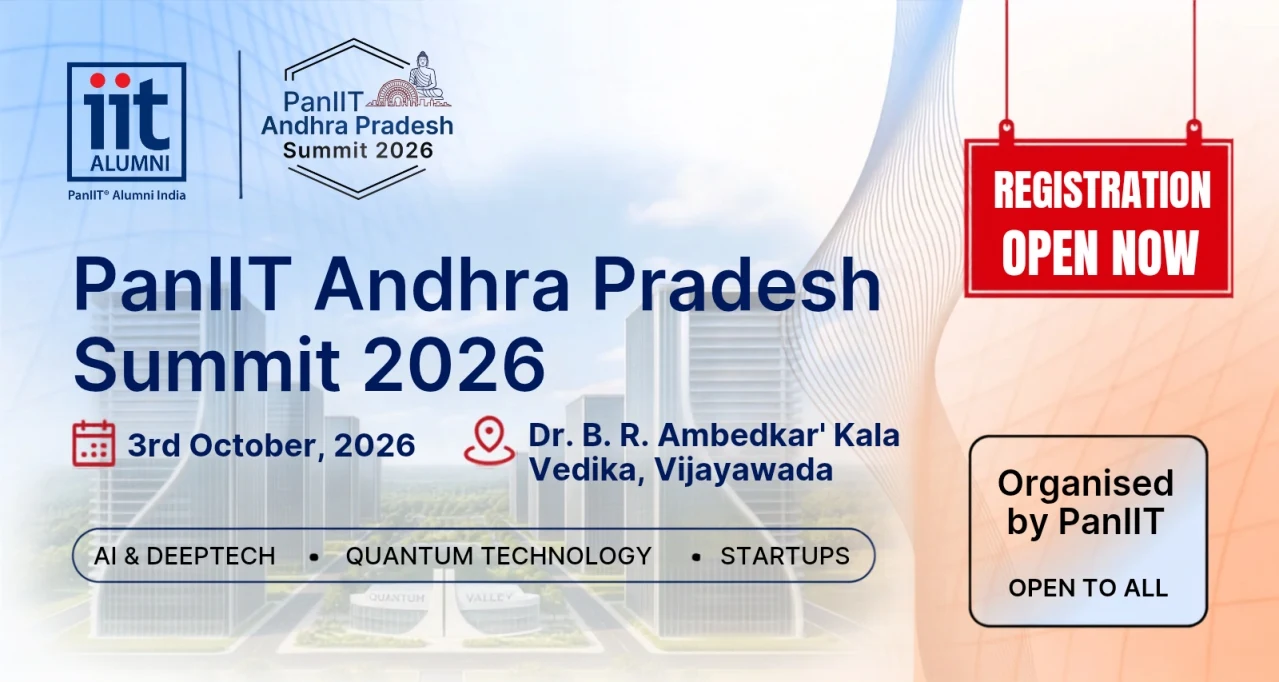 PanIIT Andhra Pradesh Summit 2026 — 3 October 2026, Dr. B. R. Ambedkar Kala Vedika, Vijayawada. Registration open.